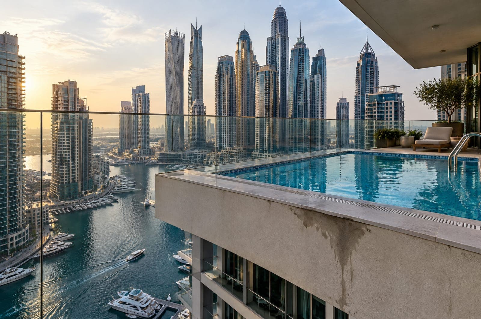 Leaks from rooftop and podium pools into the apartments below